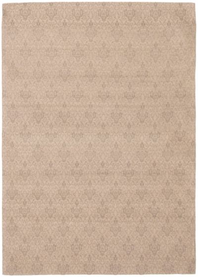 Indian Collage 4'9" x 6'9" Handmade Chenille Rug 