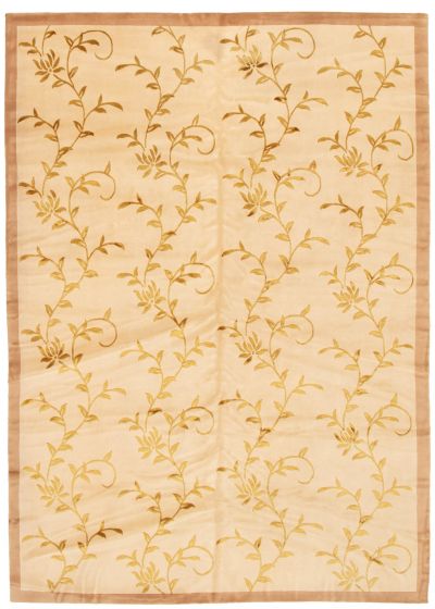 Nepal Opulence 6'5" x 9'0" Hand-knotted Viscose, Wool Rug 
