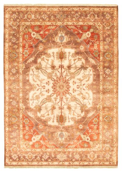 Indian Finest Agra Jaipur 7'11" x 10'11" Hand-knotted Wool Rug 