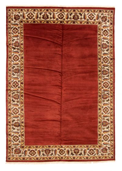 Pakistani Peshawar Ziegler 6'2" x 8'11" Hand-knotted Wool Rug 