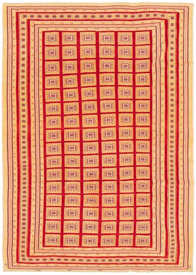 Afghan Tajik Caucasian 6'8" x 9'2" Hand-knotted Wool Rug 