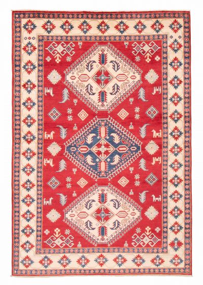 Afghan Finest Ghazni 6'7" x 9'9" Hand-knotted Wool Rug 