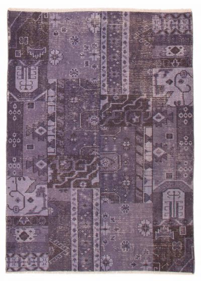 Indian Color Transition 5'6" x 7'6" Hand-knotted Wool Rug 