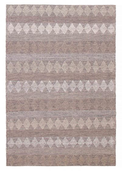 Indian Sienna 6'1" x 8'10" Braid weave Wool Rug 