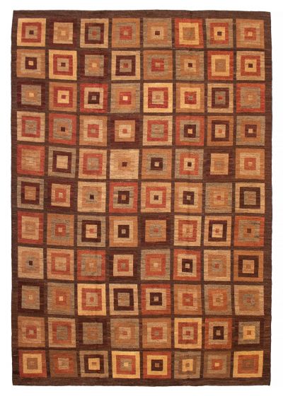 Pakistani Lahor Finest 10'2" x 14'10" Flat-Weave Wool Tapestry Kilim 