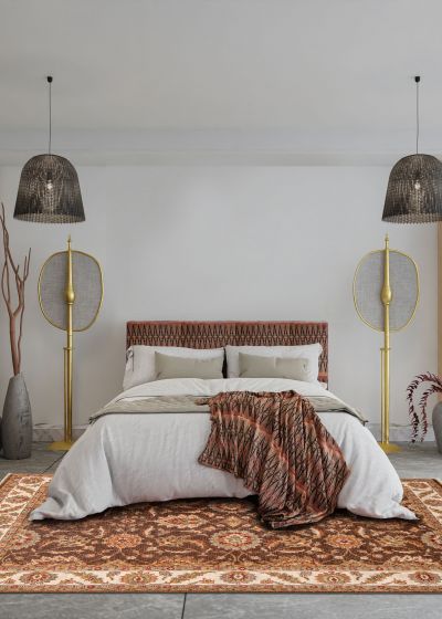 Indian Jamshidpour 6'6" x 10'1" Hand-knotted Wool Rug 