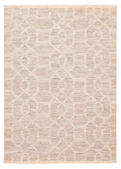 Turkish Ankara 5'3" x 7'4" Flat-Weave Wool Kilim 