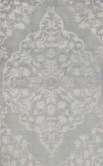 Indian La Seda 4'10" x 7'9" Hand-knotted Silk, Wool Rug 