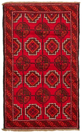 Afghan Akhjah 3'7" x 6'0" Hand-knotted Wool Rug 
