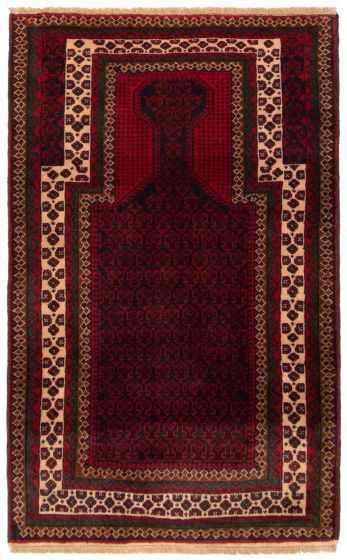 Afghan Teimani 2'11" x 4'11" Hand-knotted Wool Rug 