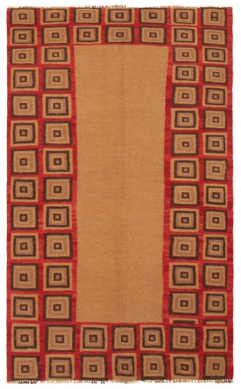 Turkish Ankara FW 4'7" x 8'3" Flat-Weave Wool Kilim 