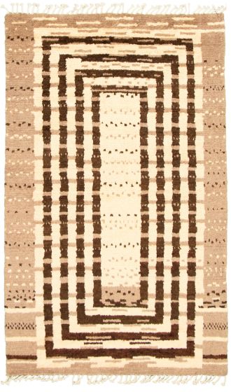Pakistani Pak Finest Marrakesh 4'10" x 8'1" Hand-knotted Wool Rug 