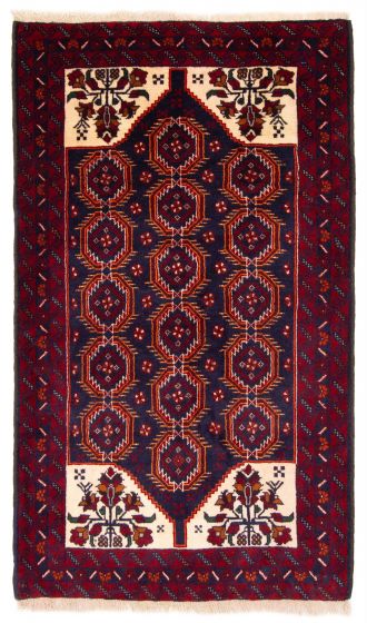 Afghan Royal Baluch 3'8" x 6'3" Hand-knotted Wool Rug 