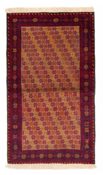 Afghan Royal Baluch 3'4" x 5'9" Hand-knotted Wool Rug 