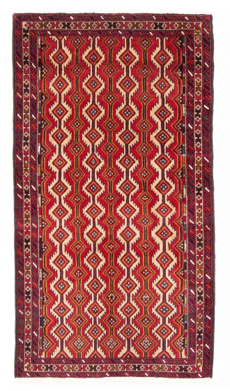Afghan Royal Baluch 3'7" x 6'3" Hand-knotted Wool Rug 