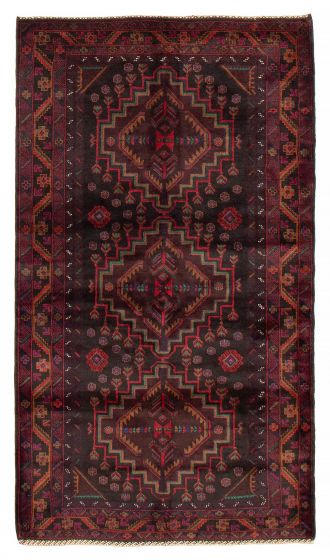 Afghan Teimani 3'9" x 7'0" Hand-knotted Wool Rug 