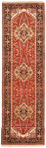 Indian Serapi Heritage 2'7" x 11'5" Hand-knotted Wool Rug 