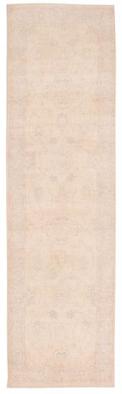 Pakistani Peshawar Oushak 2'8" x 9'2" Hand-knotted Wool Rug 