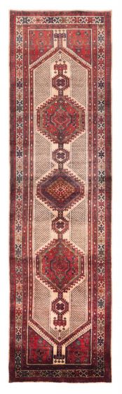 Persian Style 3'2" x 11'5" Hand-knotted Wool Runner Rug 