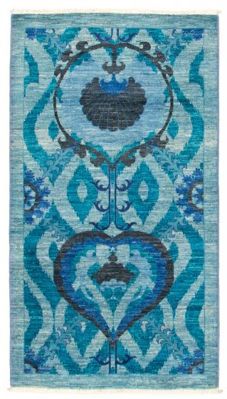 Pakistani Lahore Finest Collection 3'2" x 5'8" Hand-knotted Wool Rug 