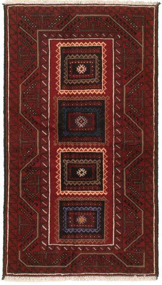 Afghan Rizbaft 3'0" x 5'7" Hand-knotted Wool Rug 