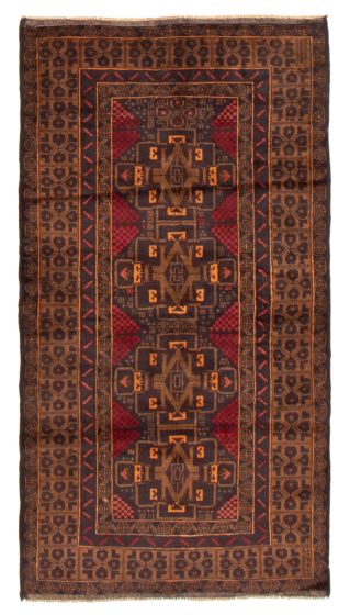 Afghan Baluch 3'3" x 6'1" Hand-knotted Wool Rug 