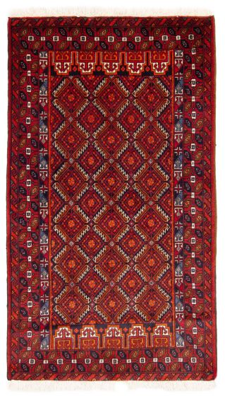 Afghan Royal Baluch 3'1" x 5'6" Hand-knotted Wool Rug 