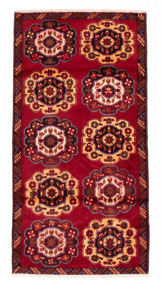 Persian Style 3'7" x 6'8" Hand-knotted Wool Rug 