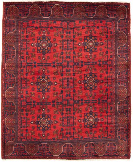 Afghan Finest Khal Mohammadi 5'3" x 6'3" Hand-knotted Wool Rug 