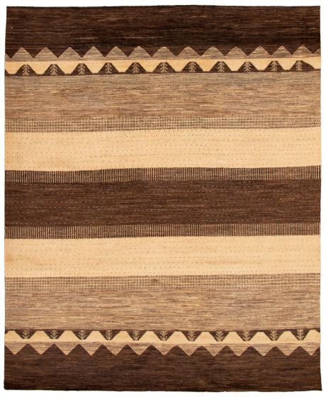 Pakistani Finest Peshawar Ziegler 8'0" x 9'9" Hand-knotted Wool Rug 