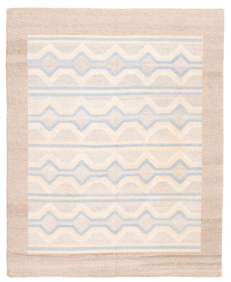 Turkish Tribeca M41685 8'0" x 10'0" Flat-Weave Wool Kilim 