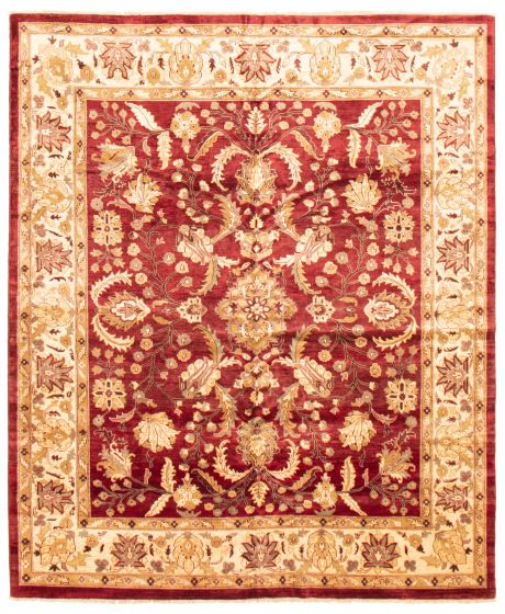 Afghan Chobi Finest 8'0" x 9'8" Hand-knotted Wool Rug 