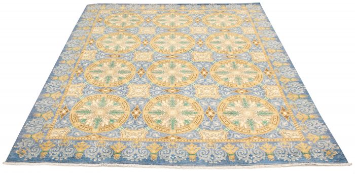 Pakistani Lahore Finest Collection 9'2" x 11'5" Hand-knotted Wool Rug 
