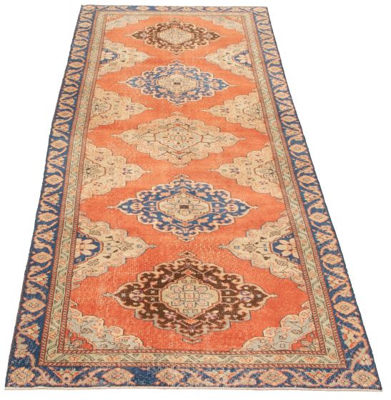 Persian Style 4'3" x 11'3" Hand-knotted Wool Rug 