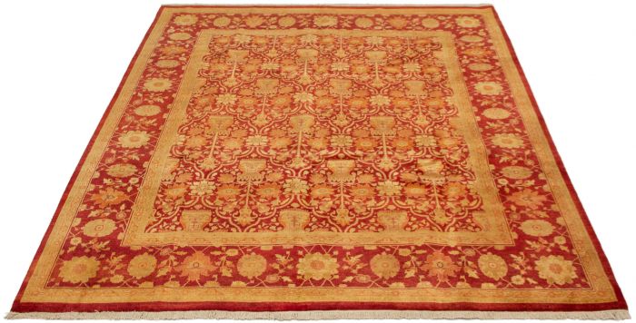 Pakistani Peshawar Oushak 8'2" x 9'6" Hand-knotted Wool Rug 