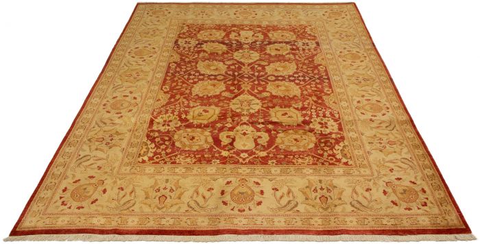 Pakistani Peshawar Oushak 9'1" x 12'0" Hand-knotted Wool Rug 