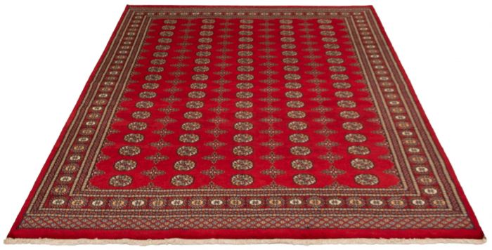Pakistani Finest Peshawar Bokhara 8'2" x 9'7" Hand-knotted Wool Rug 