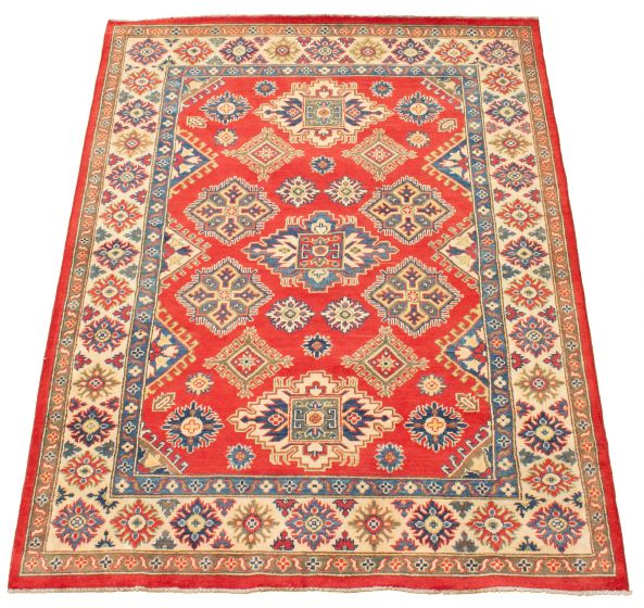 Afghan Finest Ghazni 4'11" x 6'11" Hand-knotted Wool Rug 