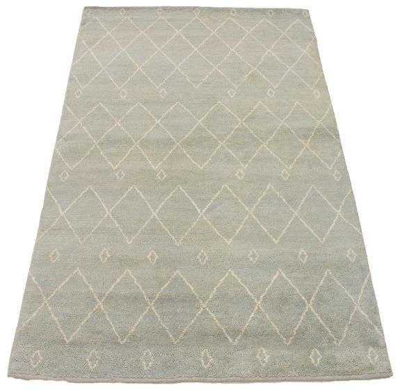 Indian Tangier 5'2" x 7'11" Hand-knotted Wool Rug 