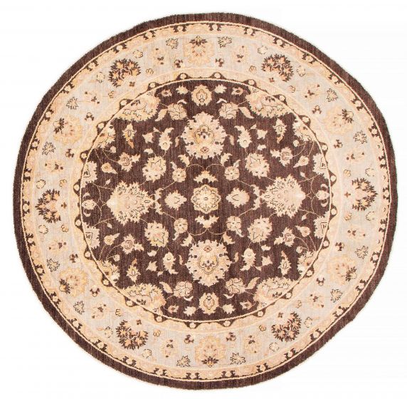 Pakistani Peshawar Oushak 8'0" x 8'1" Hand-knotted Wool Rug 