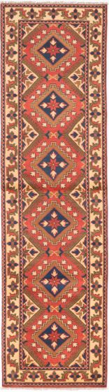 Afghan Finest Kargahi 2'9" x 9'8" Hand-knotted Wool Rug 