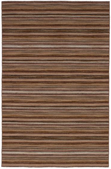Indian Manhattan 4'11" x 7'10" Flat-Weave Wool Kilim 