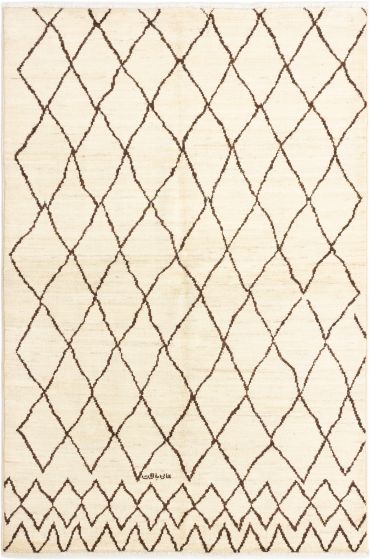 Indian Shalimar 6'0" x 8'10" Hand-knotted Wool Rug 