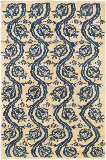 Afghan Ziegler Chobi 6'2" x 9'5" Hand-knotted Wool Rug 