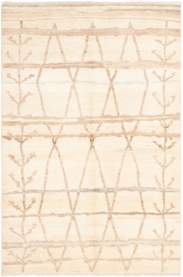Indian Tangier 6'2" x 9'2" Hand-knotted Wool Rug 