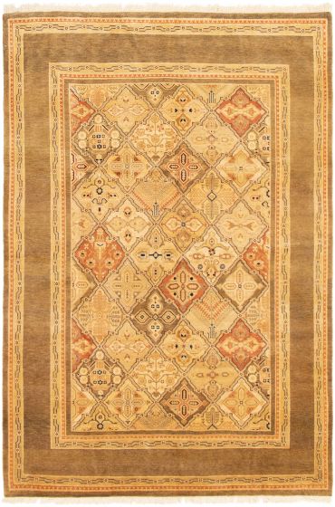 Pakistani Peshawar Oushak 6'0" x 8'10" Hand-knotted Wool Rug 