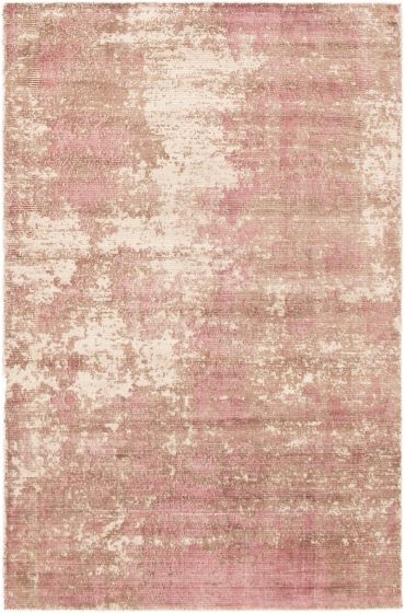 Indian Galleria 4'11" x 7'10" Hand Loomed Viscose Dark Pink Rug