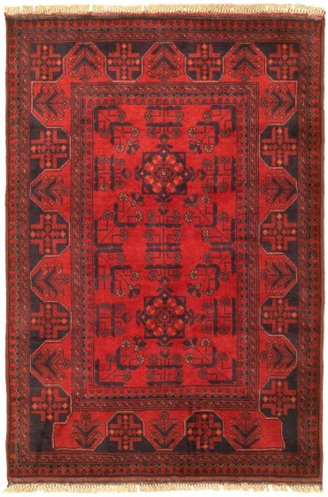 Afghan Finest Khal Mohammadi 3'2" x 4'9" Hand-knotted Wool Rug 