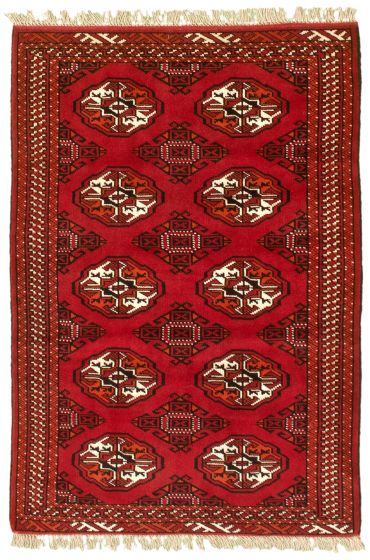 Turkmenistan Turkman 3'2" x 4'8" Hand-knotted Wool Rug 