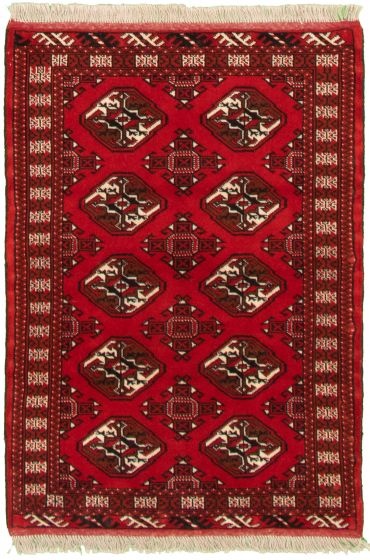 Turkmenistan Turkman 3'3" x 4'9" Hand-knotted Wool Rug 